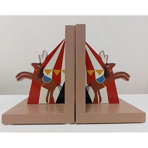 Набор подставок для книг в виде лошадок Bloomingville "Цирк Santos", 2 шт, красный (уцененный)